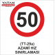 TT-29a AZAMİ HIZ SINIRLAMASI 50
